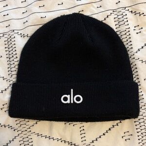 ALO Yoga Black Knit Beanie